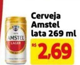 Extra Supermercado Cerveja Amstel lata 269 ml oferta