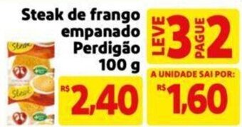 Extra Supermercado Steak de frango empanado Perdigão 100 g oferta