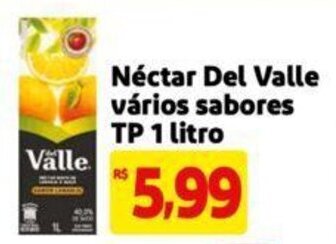 Extra Supermercado Néctar Del Valle vários sabores TP 1 litro oferta