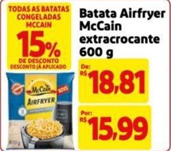 Extra Supermercado Batata Airfryer McCain extracrocante 600g oferta