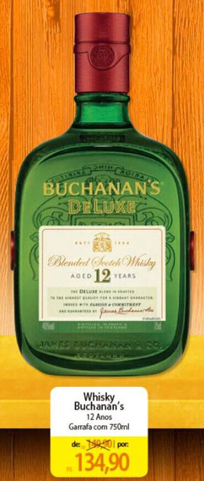 Atacadão Whisky Buchanan's 12 Anos Garrafa com 750ml oferta