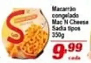 Ricoy Supermercados Macarrao congelado Mac N Cheese Sadia tipos 350g oferta