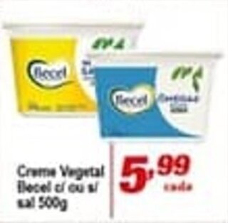 Creme Vegetal Becel c/ ou s/Sal 500g