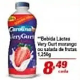 Ricoy Supermercados Bebida lactea Very Gurt Morango ou Salada de frutas 1.250g oferta