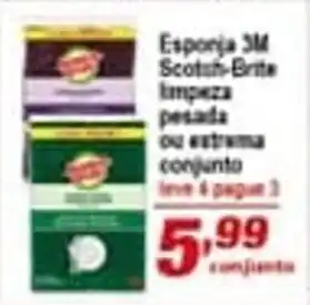 Esponja 3M Scotch Brite Limpeza Pesada