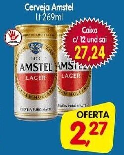 Cercadão Cerveja Amstel Lt 269ml oferta