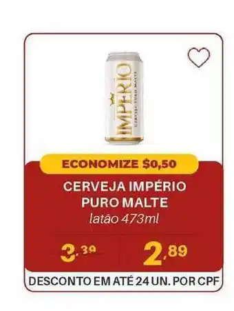 Super Nicolini Cerveja Império Puro Malte 473ml oferta