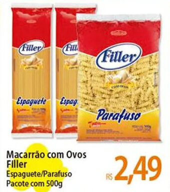 Atacadão Macarrão com Ovos Filler Espaguete/Parafuso Pacote com 500g oferta