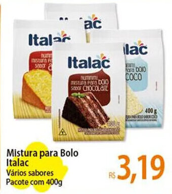 Atacadão Mistura para Bolo Italac Vários sabores Pacote com 400g oferta