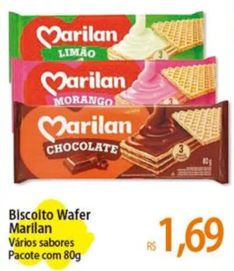 Atacadão Biscoito Wafer Marilan Vários sabores Pacote com 80g oferta