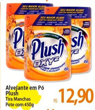 Alvejante em Pó Plush Tira Manchas Pote com 450g
