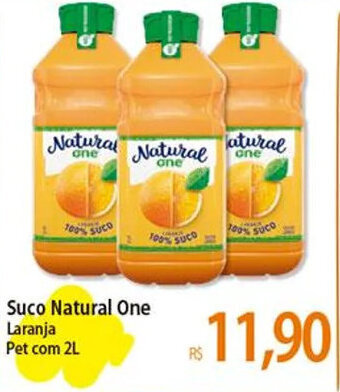 Atacadão Suco Natural One Laranja Pet com 2L oferta