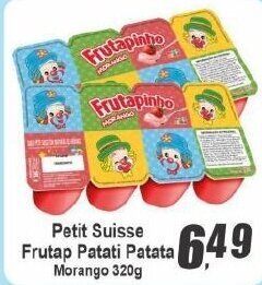 Petit Suisse Frutap Patati Patata Morango 320g