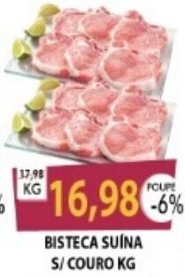 Santa Cruz Supermercados BISTECA SUÍNA S/COURO KG oferta