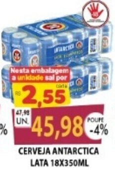 CERVEJA ANTARCTICA LATA 18X350ML