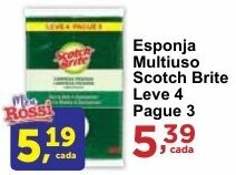 Rossi Supermercado Esponja Multiuso Scotch Brite Leve 4 Pague 3 oferta