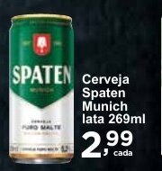 Rossi Supermercado Cerveja Spaten Munich lata 269ml oferta