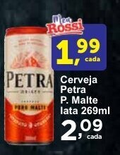 Rossi Supermercado Cerveja Petra P. Malte lata 269ml oferta