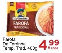 Rossi Supermercado Farofa Da Terrinha Temp. Trad. 400g oferta