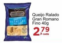 Rossi Supermercado Queijo Ralado Gran Romano Fino 40g oferta