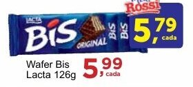 Rossi Supermercado Wafer Bis Lacta 126g oferta