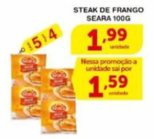 Roldão STEAK DE FRANGO SEARA 100G oferta