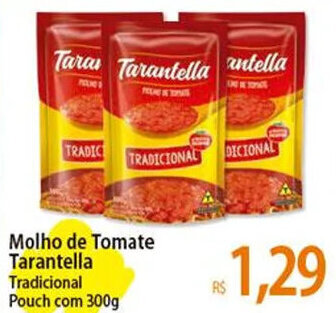 Atacadão Molho de Tomate Tarantella Tradicional Pouch com 300g oferta