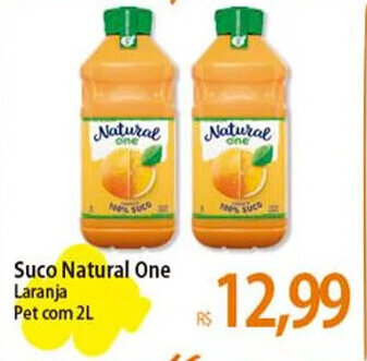 Atacadão Suco Natural One Laranja Pet com 2L oferta