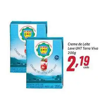 Creme De Leite Leve Uht Terra Viva 200g