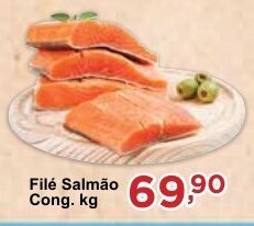 Rossi Supermercado Filé Salmão Cong. kg oferta