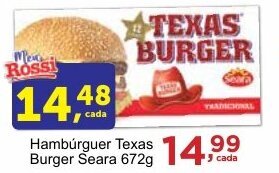 Rossi Supermercado Hambúrguer Texas Burger Seara 672g oferta