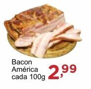 Rossi Supermercado Bacon América cada 100g oferta