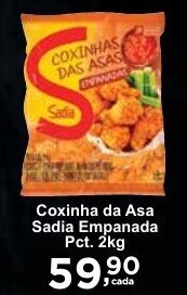 Rossi Supermercado Coxinha da Asa Sadia Empanada Pct. 2kg oferta