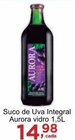 Rossi Supermercado Suco de Uva Integral Aurora vidro 1.5L oferta