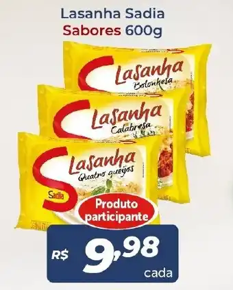 Atakarejo Lasanha Sadia sabores 600g oferta