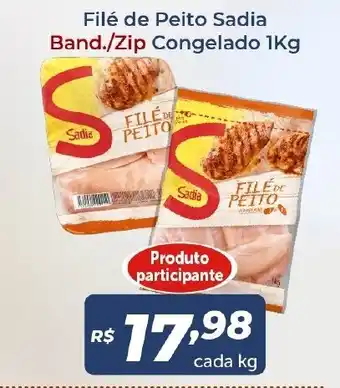 Atakarejo File de Peito Sadia Band./ Zip Congelado 1kg oferta