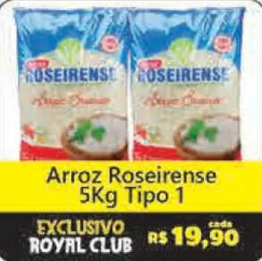 Royal Supermercados Arroz Roseirense 5Kg Tipo 1 oferta