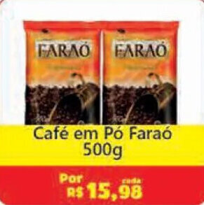 Royal Supermercados Café em Pó Faraó 500g oferta