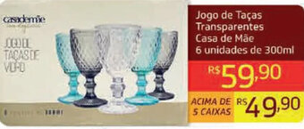 Royal Supermercados Jogo de Taças Transparentes Casa de Mãe 6 unidades de 300ml oferta