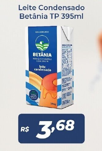 Atakarejo Leite Condensado Betania TP 395ml oferta