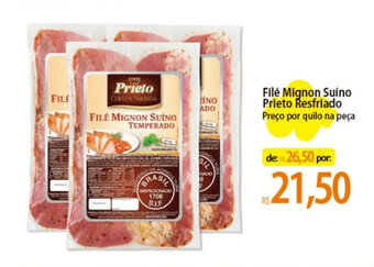 Atacadão Filé Mignon Suíno Prieto Resfriado Preço por quilo na peça oferta