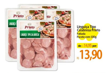 Atacadão Linguiça Tipo Calabresa Prieto Fatiada Pacote com 500g oferta