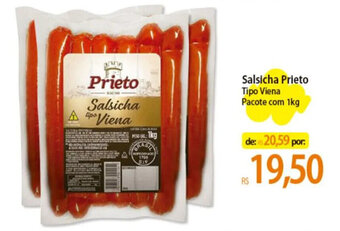 Salsicha Prieto Tipo Viena Pacote com 1kg