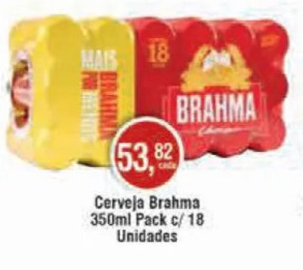 Royal Supermercados Cerveja Brahma 350ml Pack c/ 18 Unidades oferta