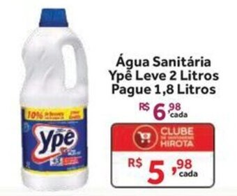Hirota Food Supermercado Água Sanitária Ype Leve 2 Litros Pague 1,8 Litros oferta