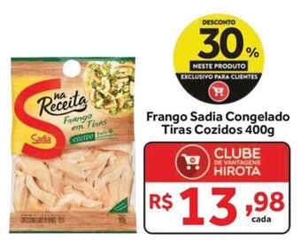 Frango Sadia Congelado Tiras Cozidos 400g