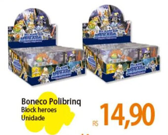 Boneco Polibrinq Block heroes Unidade