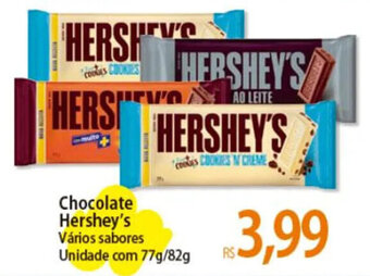 Atacadão Chocolate Hershey's Vários sabores Unidade com 77g/82g oferta
