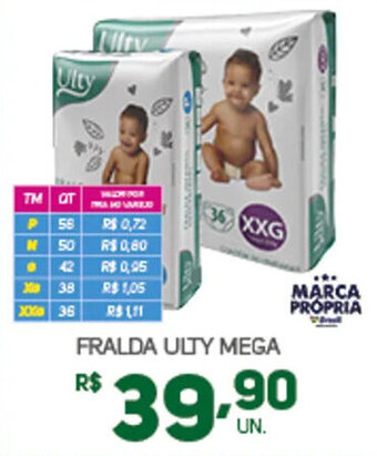 Brasil Atacadista FRALDA ULTY MEGA oferta
