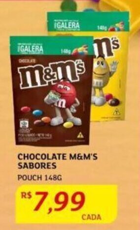 Assaí Atacadista CHOCOLATE M&M'S SABORES POUCH 148G oferta